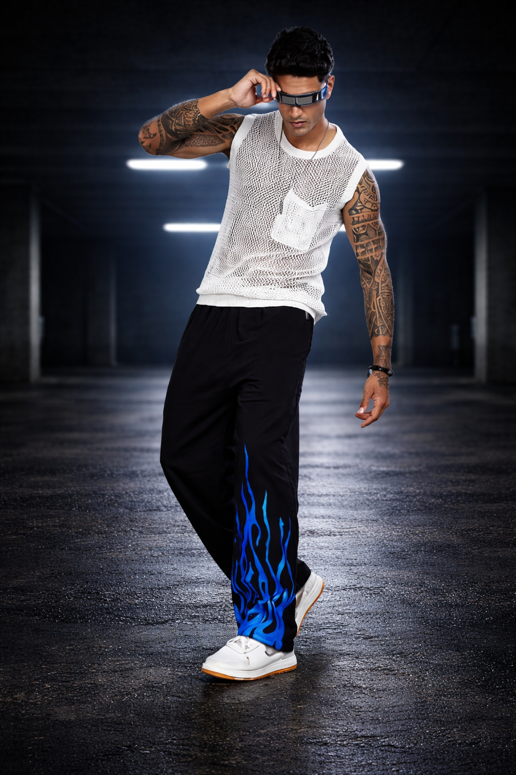 Blue Flame Track Pants – Urban Streetwear